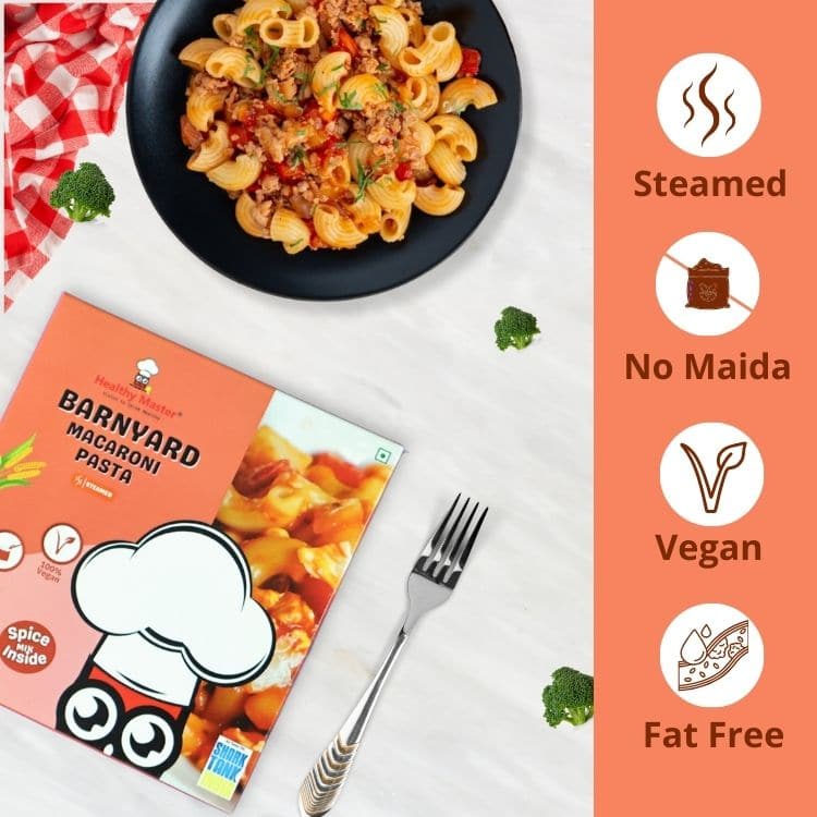 Healthy Master Barnyard Macaroni Pasta 400g | Multigrain Macaroni | No Maida | Millet-Based Pasta