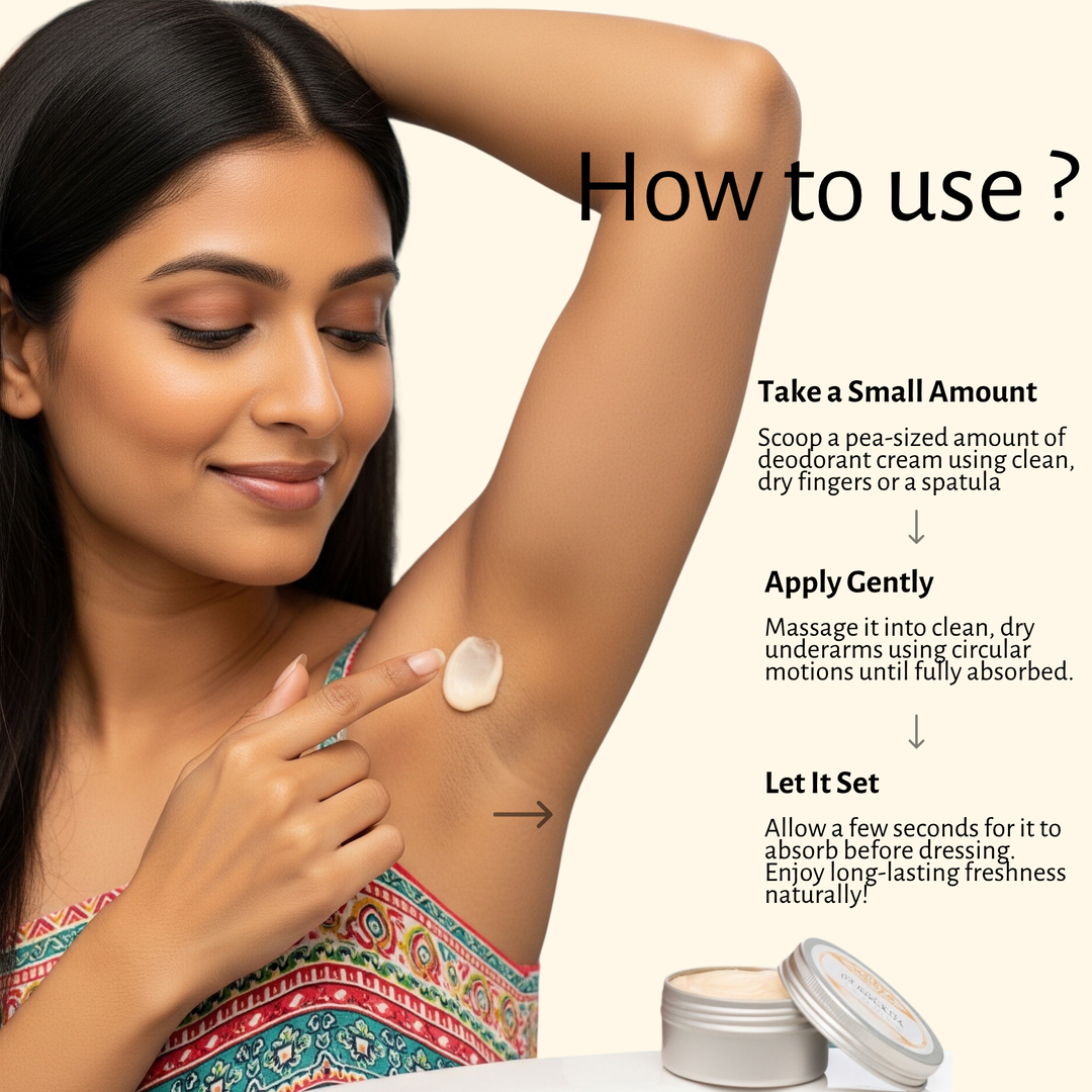 Lilo Naturals Natural Deodorant Cream | Vanilla | Enriched with Shea Butter, Mango Butter, Jojoba & Almond Oil