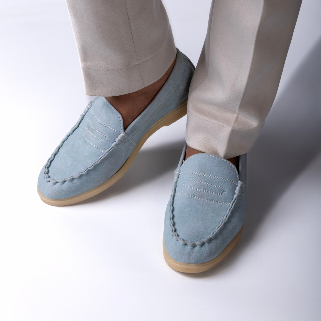 Monkstory Yacht Club Penny Stitch Loafers - Coastal Sky