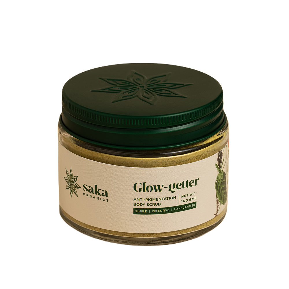 Saka Organics - Glow-getter | Handmade Anti-Pigmentation Body Scrub | Natural Exfoliation for All Skin Types (100gms)