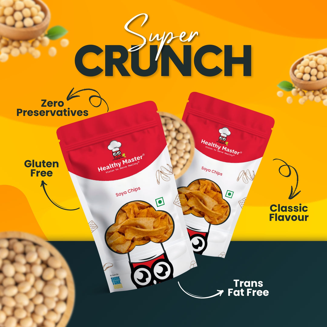 Healthy Master Light & Crispy Soya Chips, 200 g