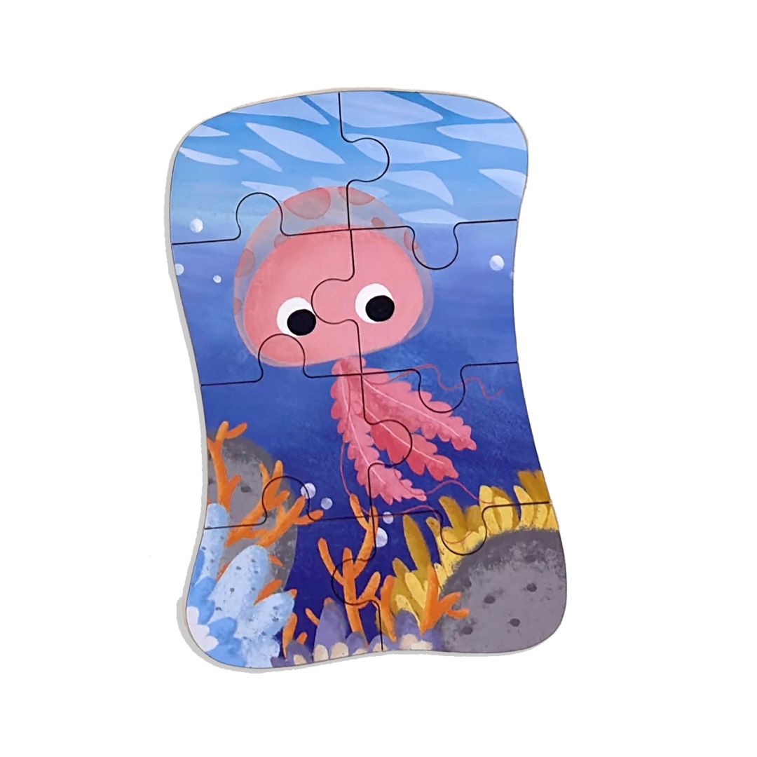 Wudly Wooden Progressive Puzzle Metal Box sea creature