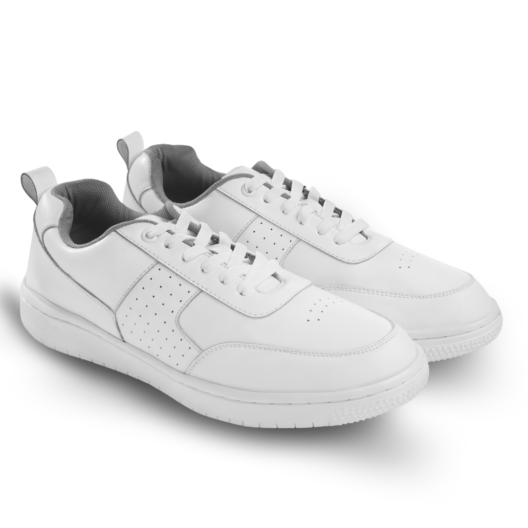 Ace White Perforated Sneakers