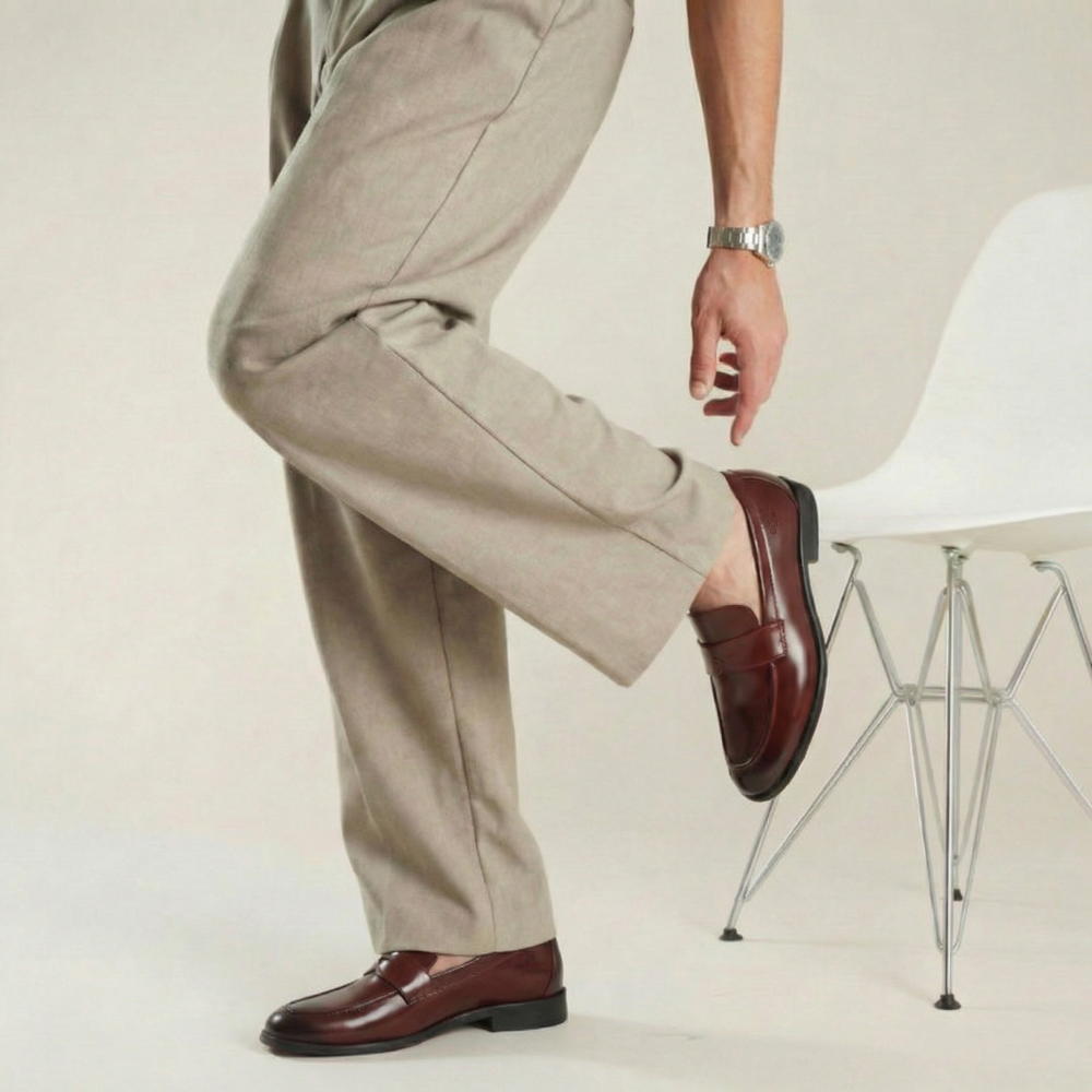 Simplicist Tan Penny Loafers