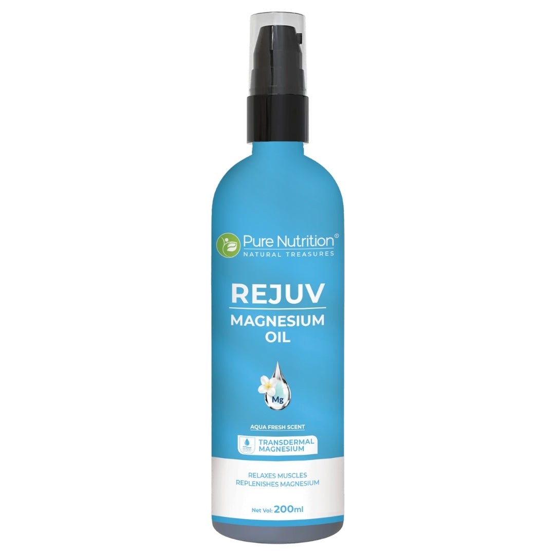 Pure Nutrition Rejuv Magnesium Oil with Aloe Vera, Jasmine & Peppermint Oil – 200ml