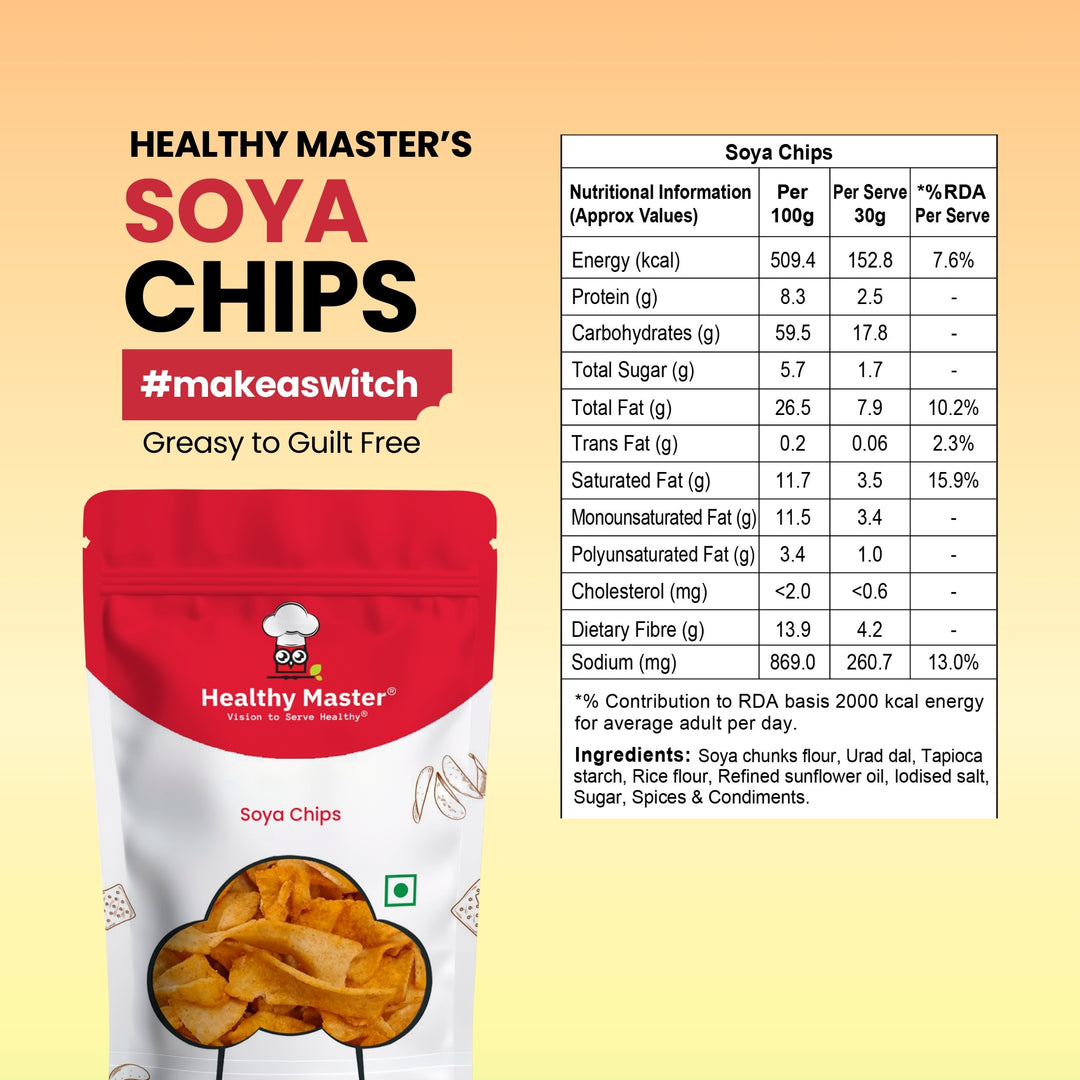 Healthy Master Light & Crispy Soya Chips, 200 g