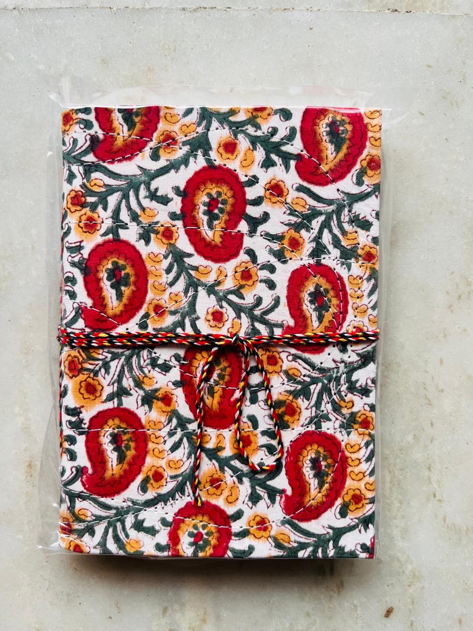 Handcrafted Fabric Diary | 18 × 13 cm | Peekaboo | Softbound with Strings