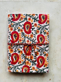 Handcrafted Fabric Diary | 18 × 13 cm | Peekaboo | Softbound with Strings