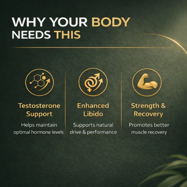 Fadogia Agrestis + Tongkat Ali + Boron Natural Testosterone Support | 60 Tablets