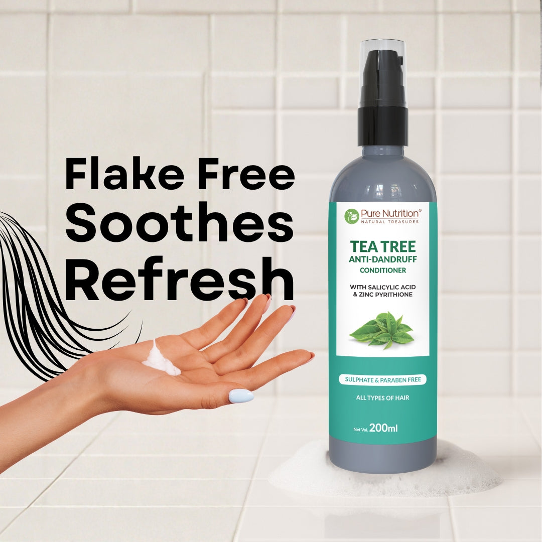 Tea Tree Anti-Dandruff Conditioner  200ml | Sulphate & Paraben Free | With Salicylic Acid & Zinc Pyrithione