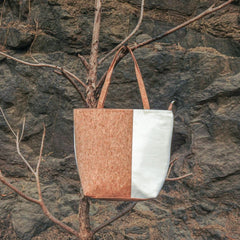 Maleema Cork Weave Shoulder Bag
