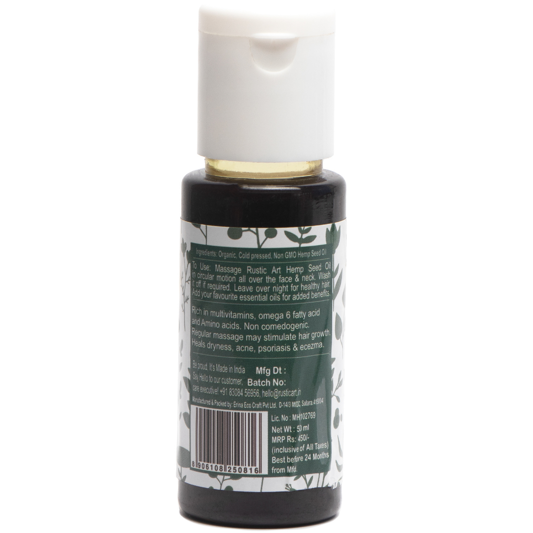 Rustic Art Organic Hemp Seed Oil 50ml