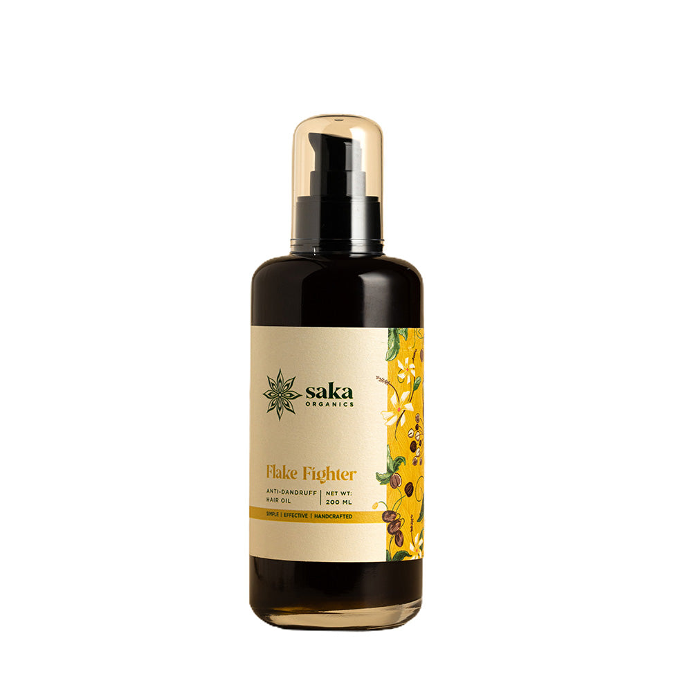 Saka Organics - Flake Fighter | Handmade Anti-Dandruff Hair Oil | Natural Hair Care for All Hair Types - 200ml