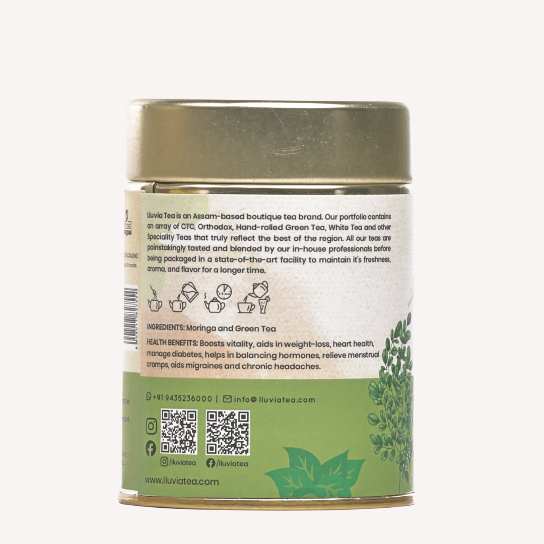 Lluvia Tea Moringa Boost Tea - Nutrient Rich | Anti Inflammatory | Antioxidant Powerhouse (50 gm)