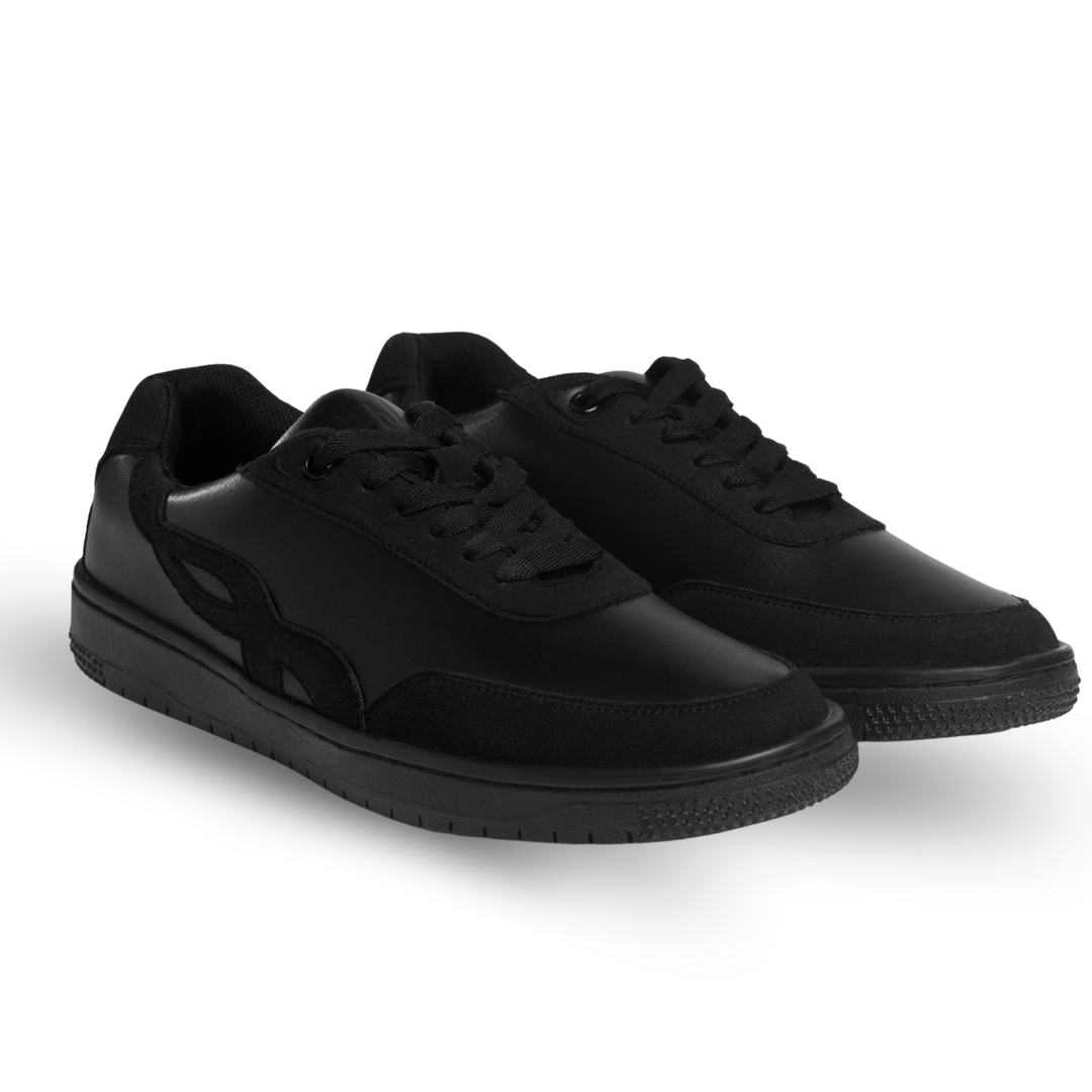 Bridge Black Lace-Up Sneakers