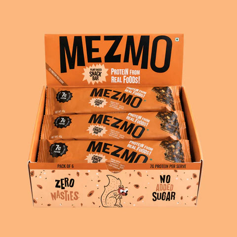 Mezmo Sattu Protein Energy Bar (Box of 6 x 35g) – 7g Protein, No Refined Sugar
