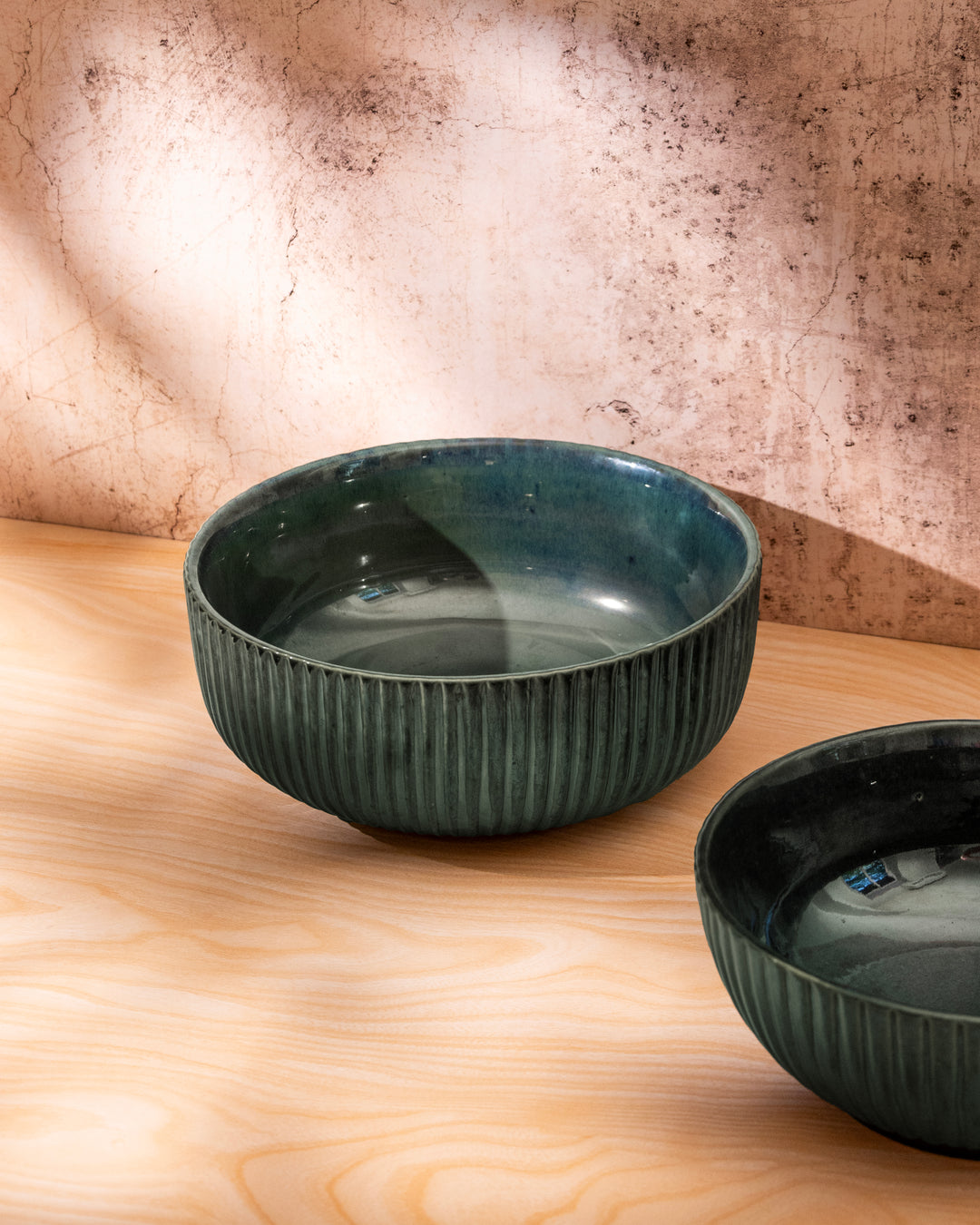 Deep Forest Ceramic Serving Bowls Set