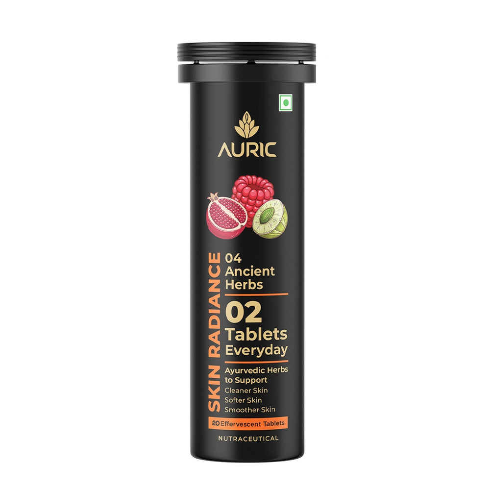 Auric Skin Radiance for Glowing Skin  with Biotin, Amla, Pomegranate & Grape Seed Extract | Mixed Berries Flavour | Shine 365