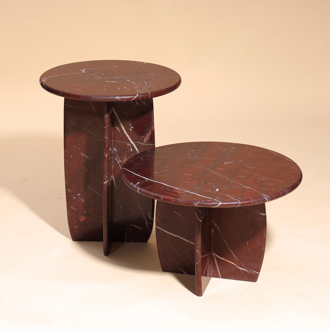 Muun Home Raio Marble Table - Rosso