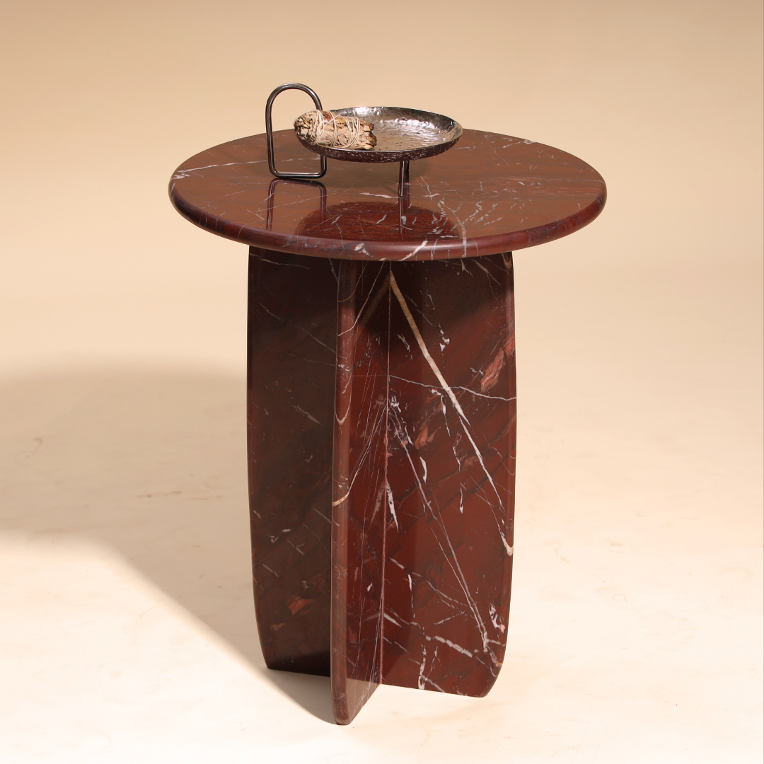 Muun Home Raio Marble Table - Rosso