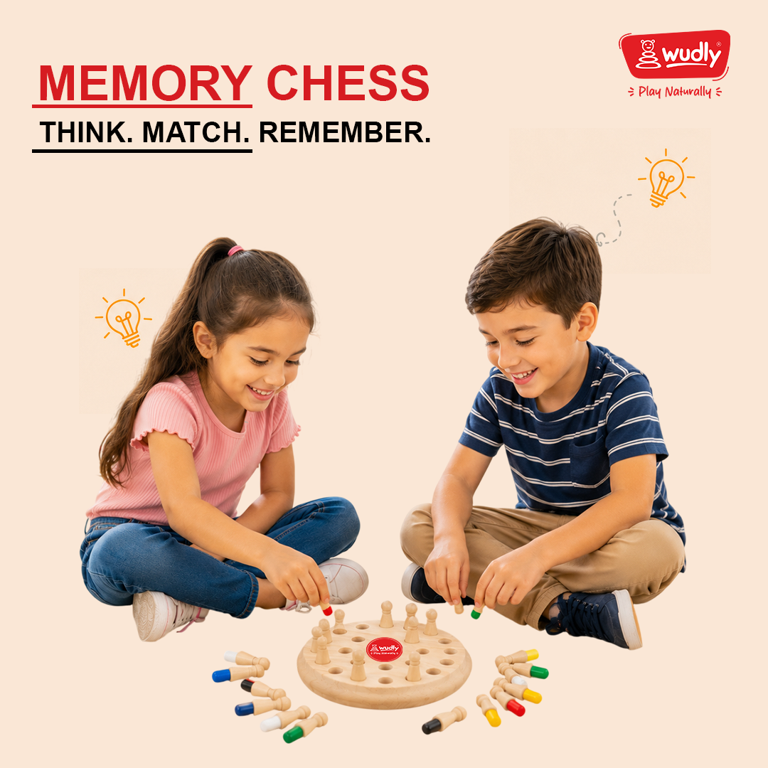 Wudly wooden Memory Chess