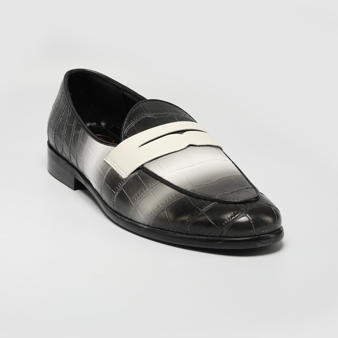 Monkstory Magnificos Faded Slip Ons - Black/White