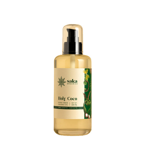 Saka Organics - Holy Coco | Handmade Extra Virgin Coconut Oil | Hair and Body Care | 200ml
