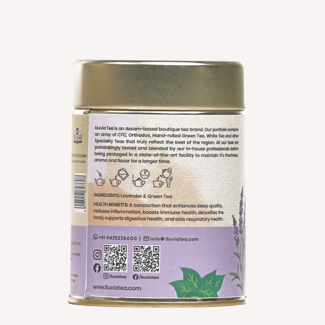 Lluvia Tea Lavender Dream Tea - Relaxing | Stress Reduction | Digestive Comfort (50 gm)