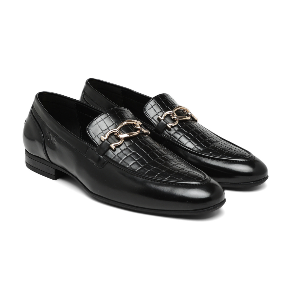 Aristocrat  Black  Horsebit Loafers