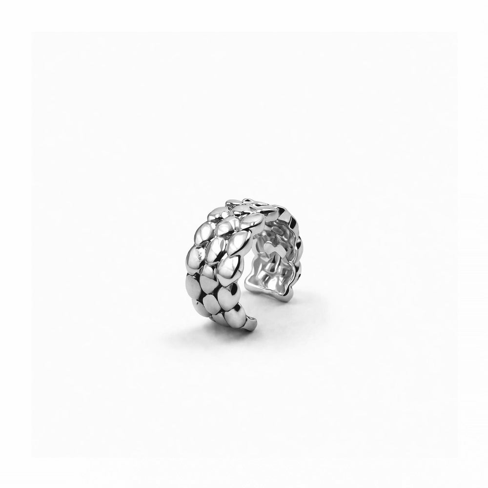 Dragon Sacle Ear Cuff in Oxidized finish