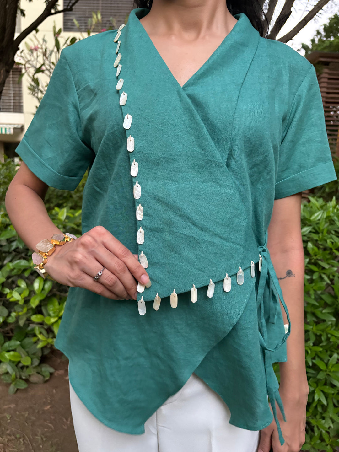 Teal Whisper Top