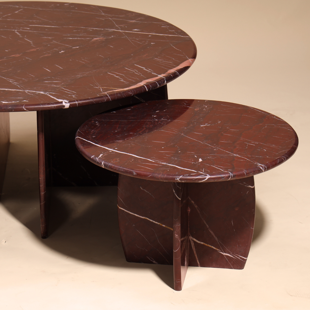 Muun Home Raio Marble Table - Rosso