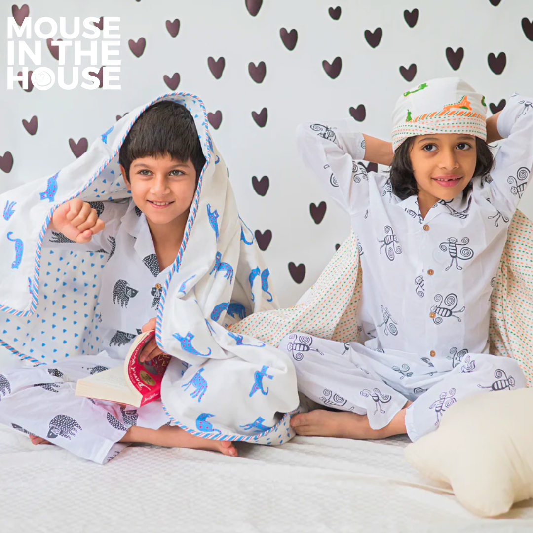 Mouse In The House Blue Panther- Blanket