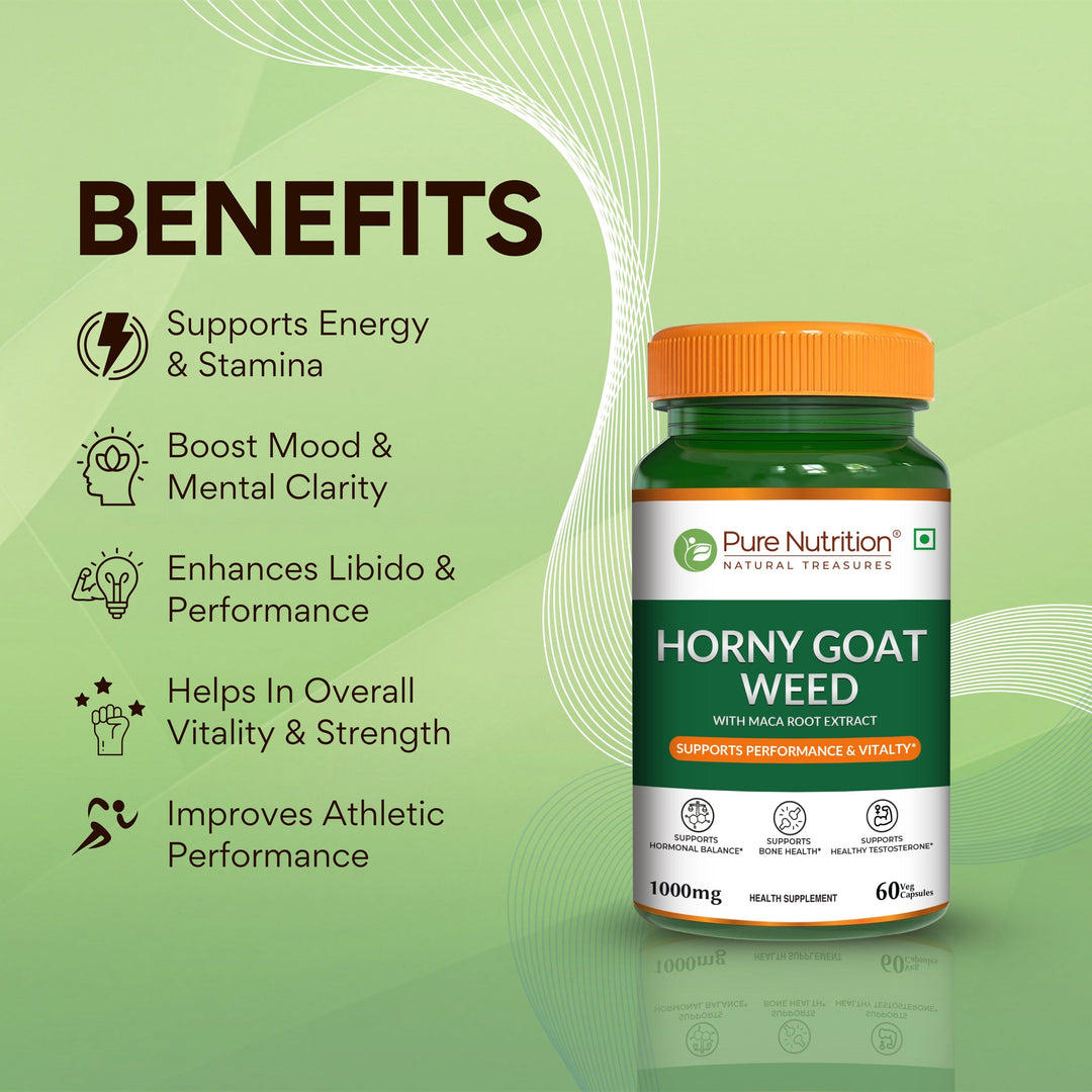 Horny Goat Weed with Maca Root  Herbal Vitality & Wellness Supplement