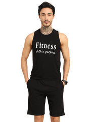 Men’s Bamboo Gym Vest – Soft, Breathable Workout Tank in Black