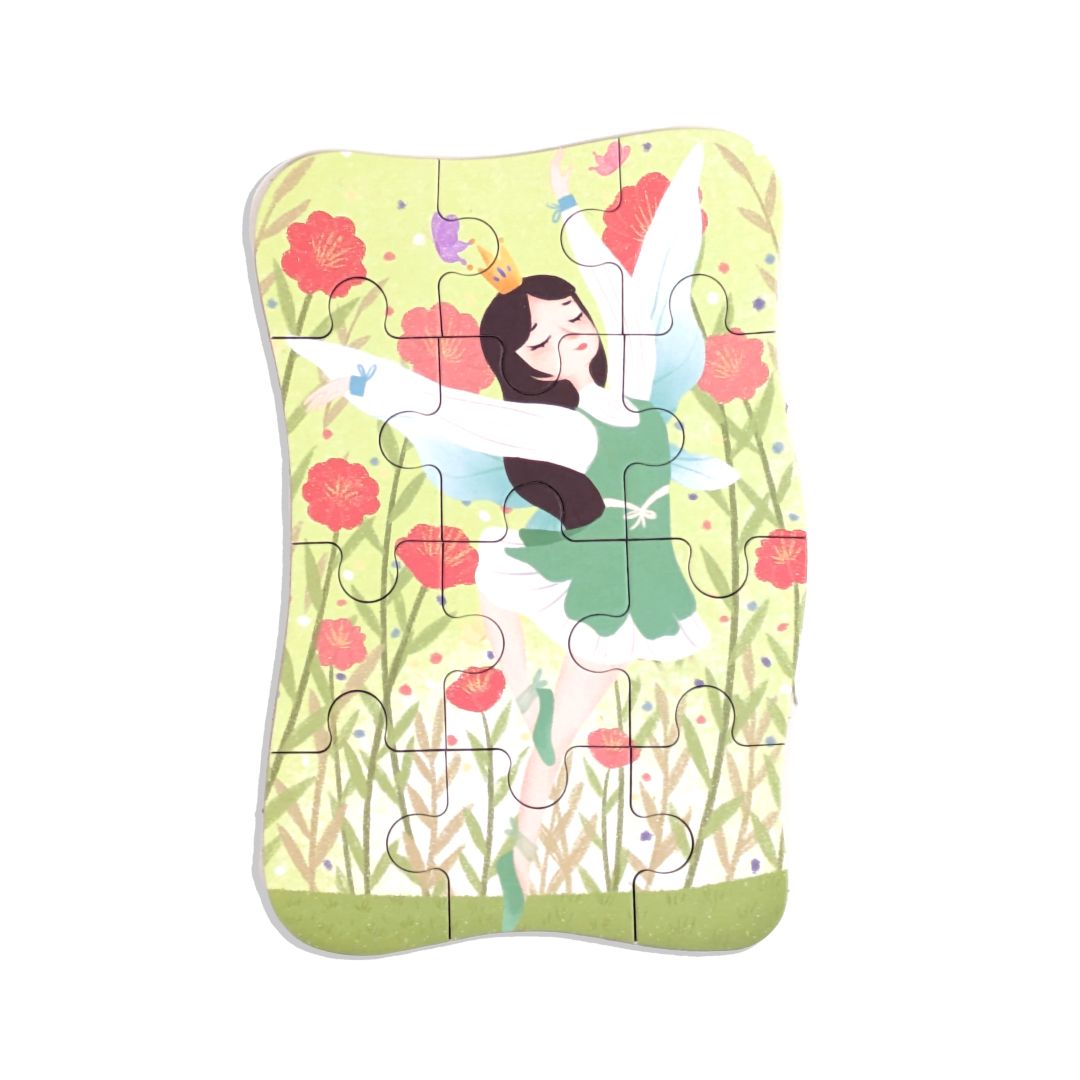 Wudly Wooden Progressive Puzzle Metal Box Princess