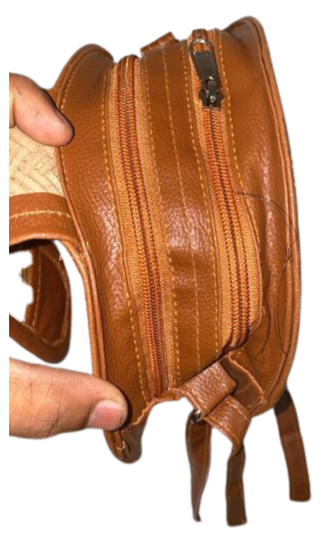 ONEarth Oval Shital Pati & Jute Sling Bag