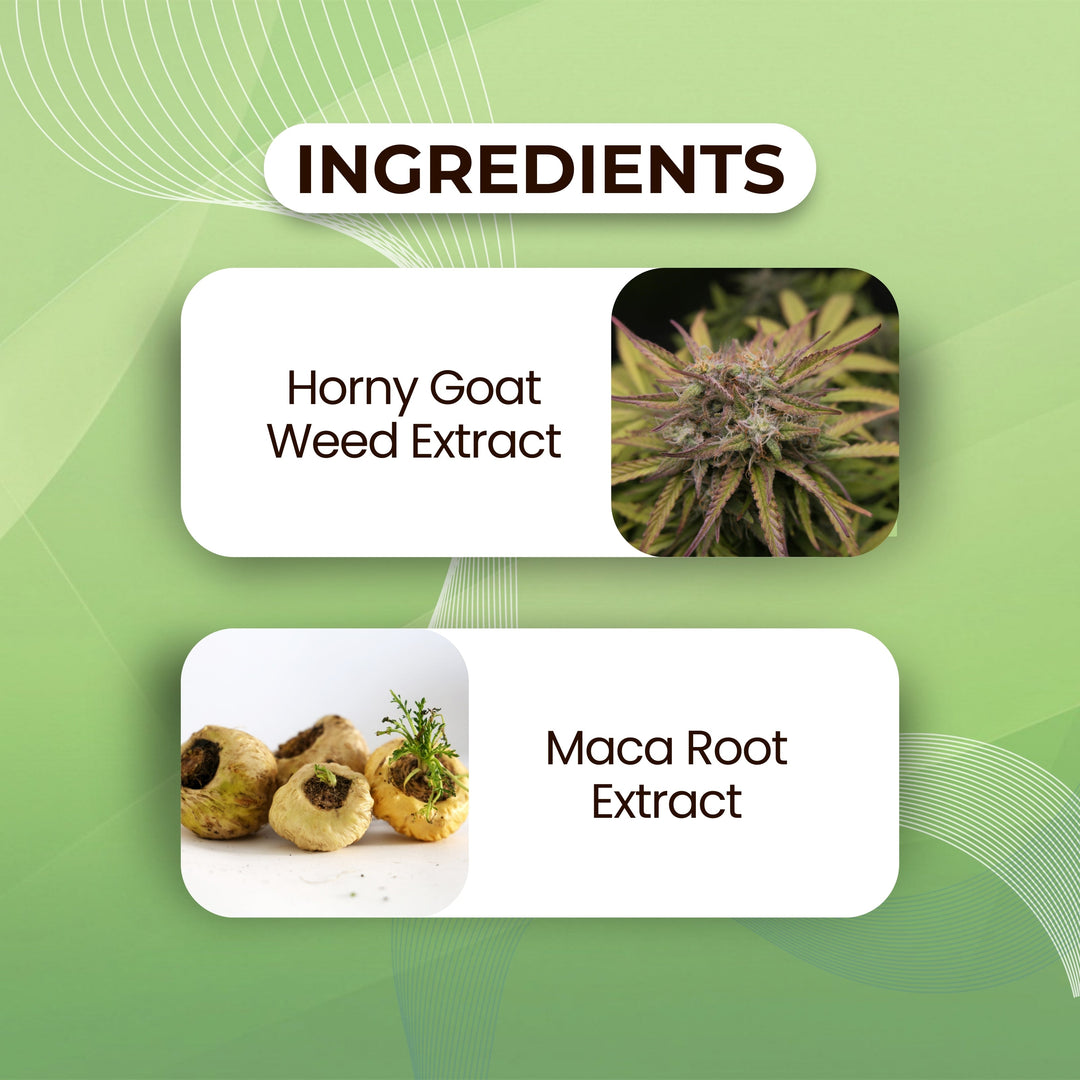 Horny Goat Weed with Maca Root  120 Veg Tablets | Vitality & Stamina