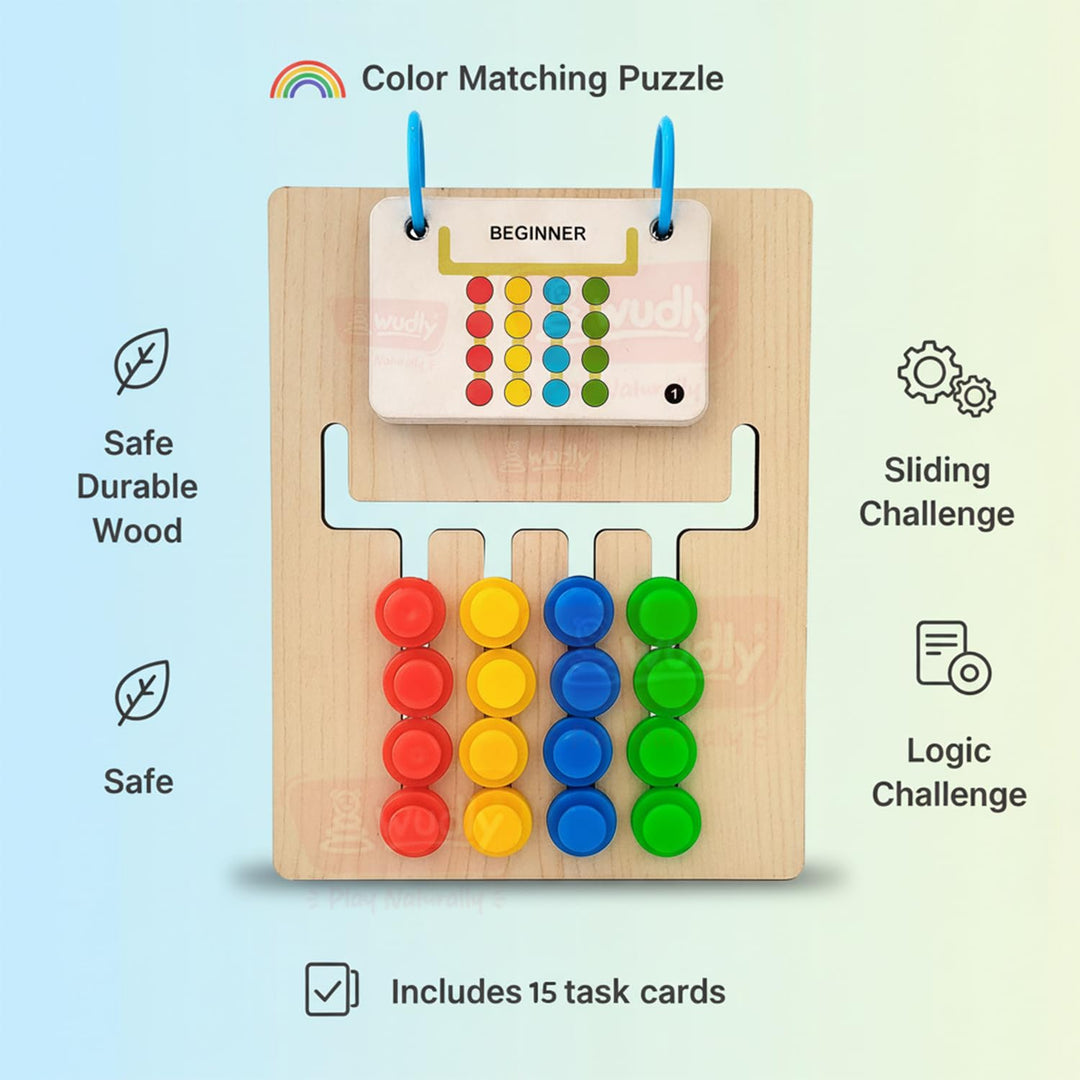 Wudly Wooden Color Dot Match