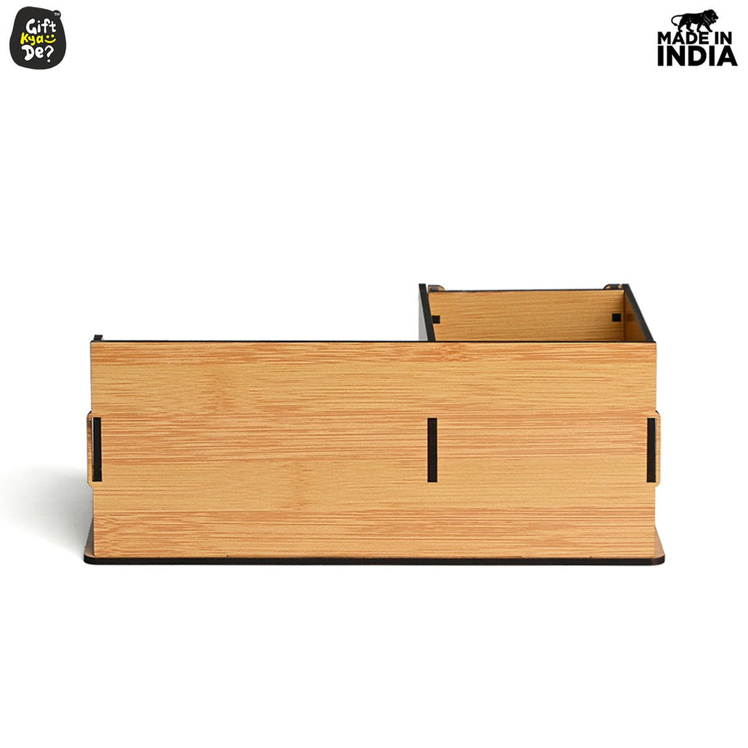 Gift Kya De 3 Compartment Desk Organizer With 2025 Calendar | Desk Calendar | Desk Accessories