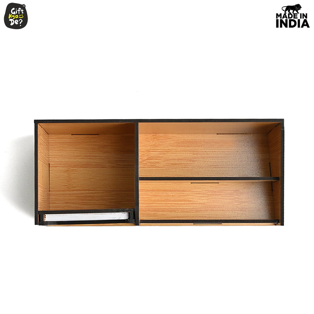 Gift Kya De 3 Compartment Desk Organizer With 2025 Calendar | Desk Calendar | Desk Accessories