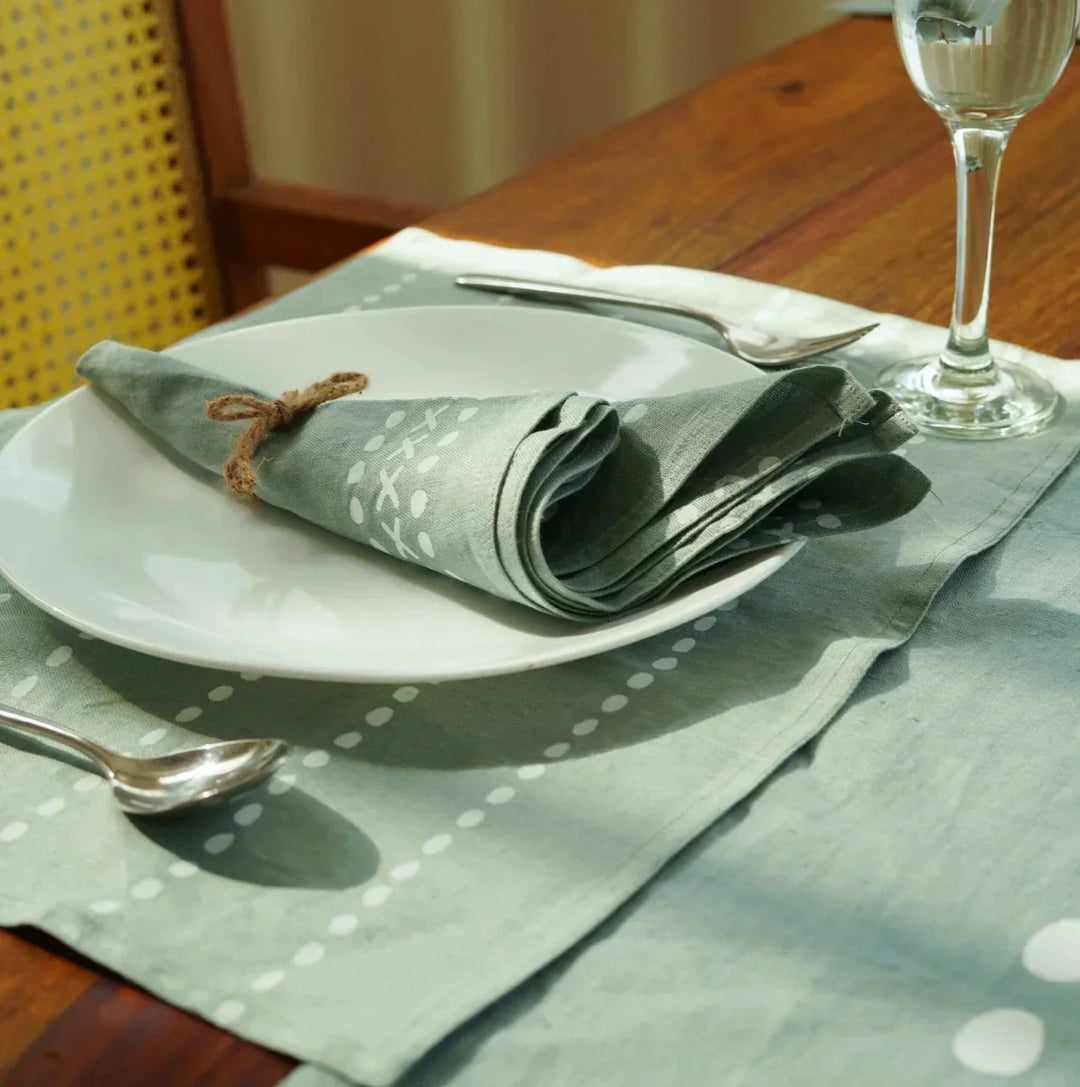 Pravaah Meethu pure hemp placemats | set of 2/4/6