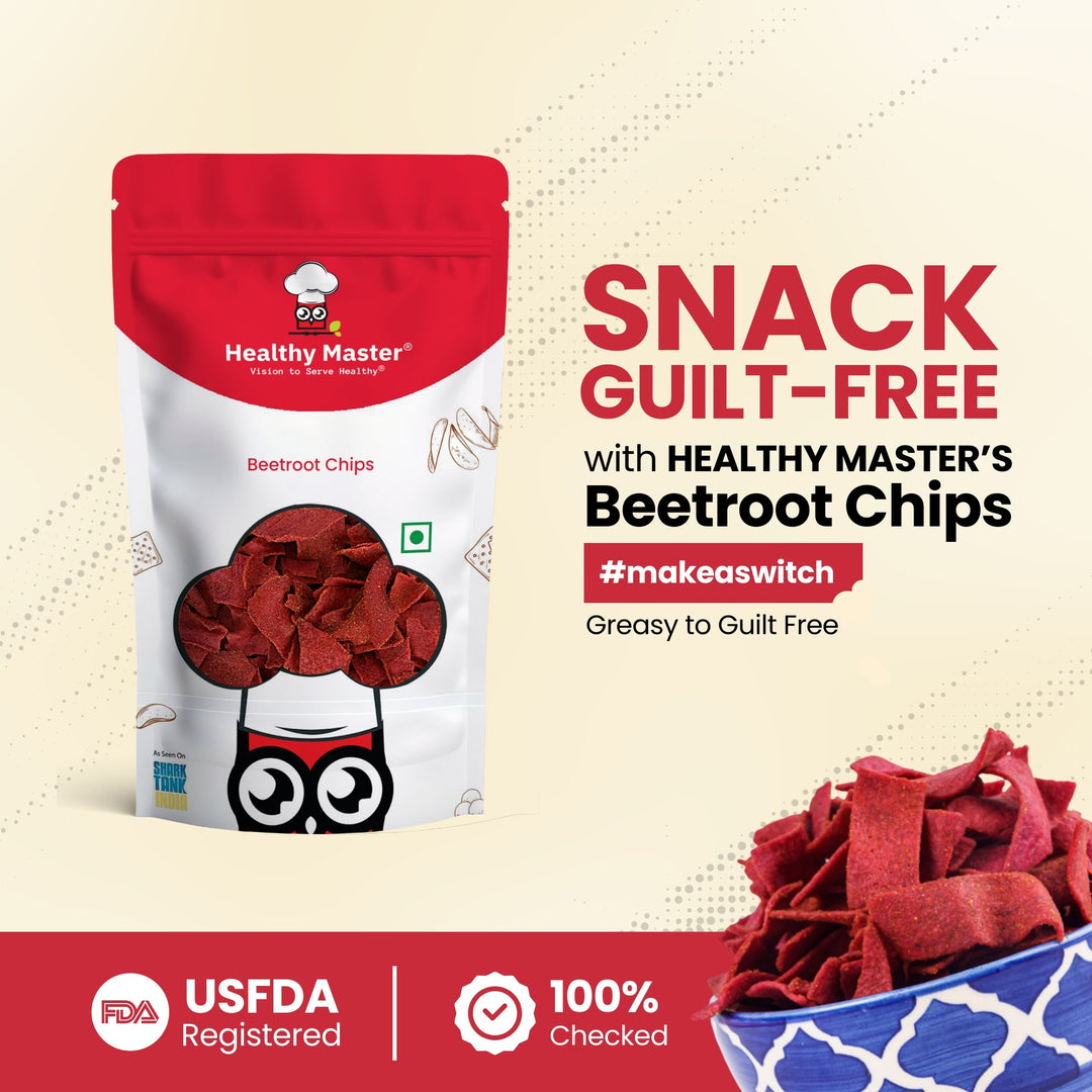 Healthy Master Beetroot Chips - Light and Crispy (Chatpata Spice) | Jain Friendly