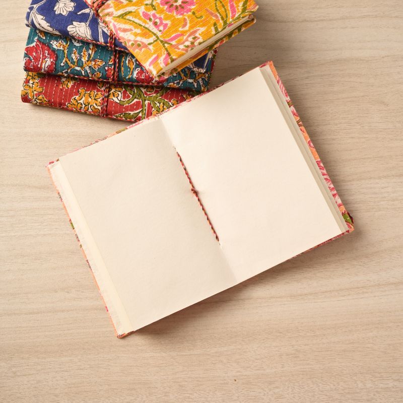 Ecokari Hand-Block Printed Pocket Diary Set | Handmade Paper
