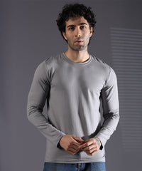 Naturefab Men's Organic Bamboo Full sleeve Terry Tshirt Grey
