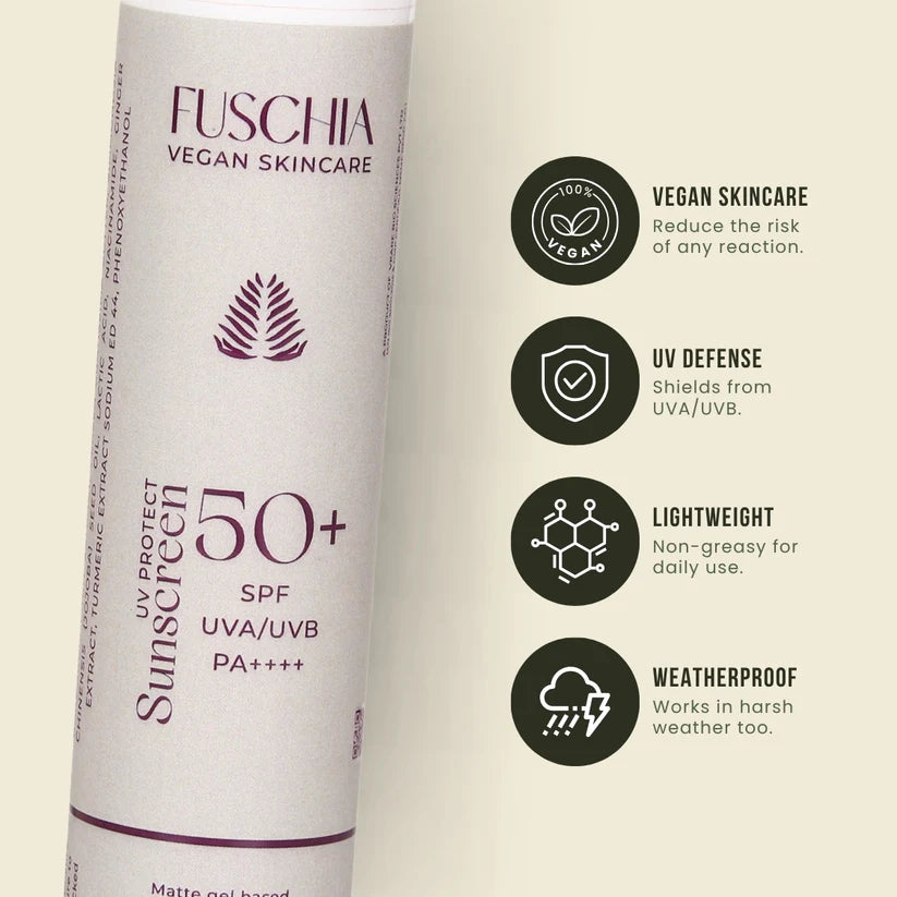 Fuschia Vegan UV Protect Sunscreen SPF 50+