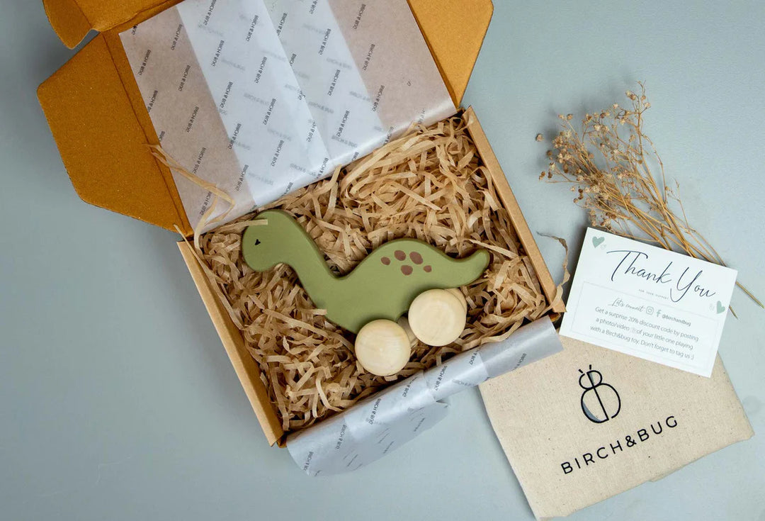 BIRCH & BUG Dino Roller Toy