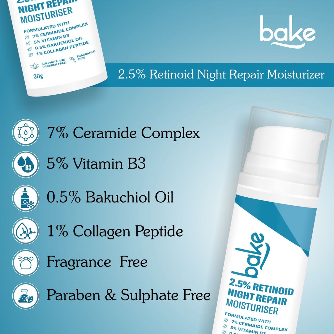 2.5% Retinoid Night Cream Bakuchiol Oil