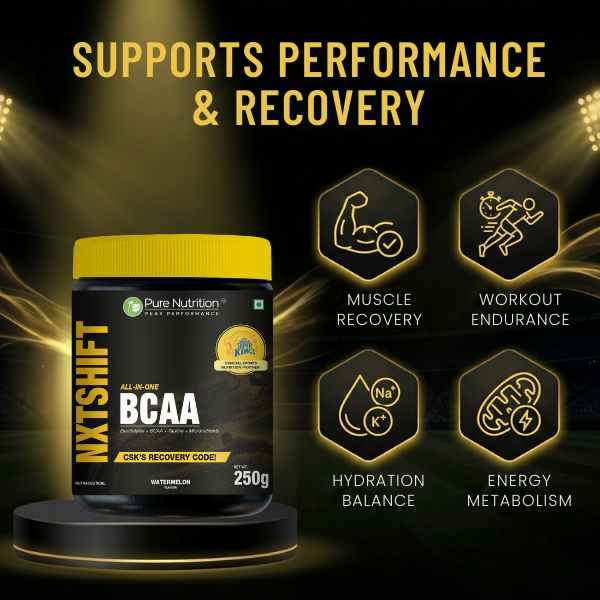 Peak Performance All-in-One BCAA Powder | 2:1:1 BCAA + Electrolytes + Taurine + Micronutrients | Watermelon Flavour| Orange Flavour| 250 g
