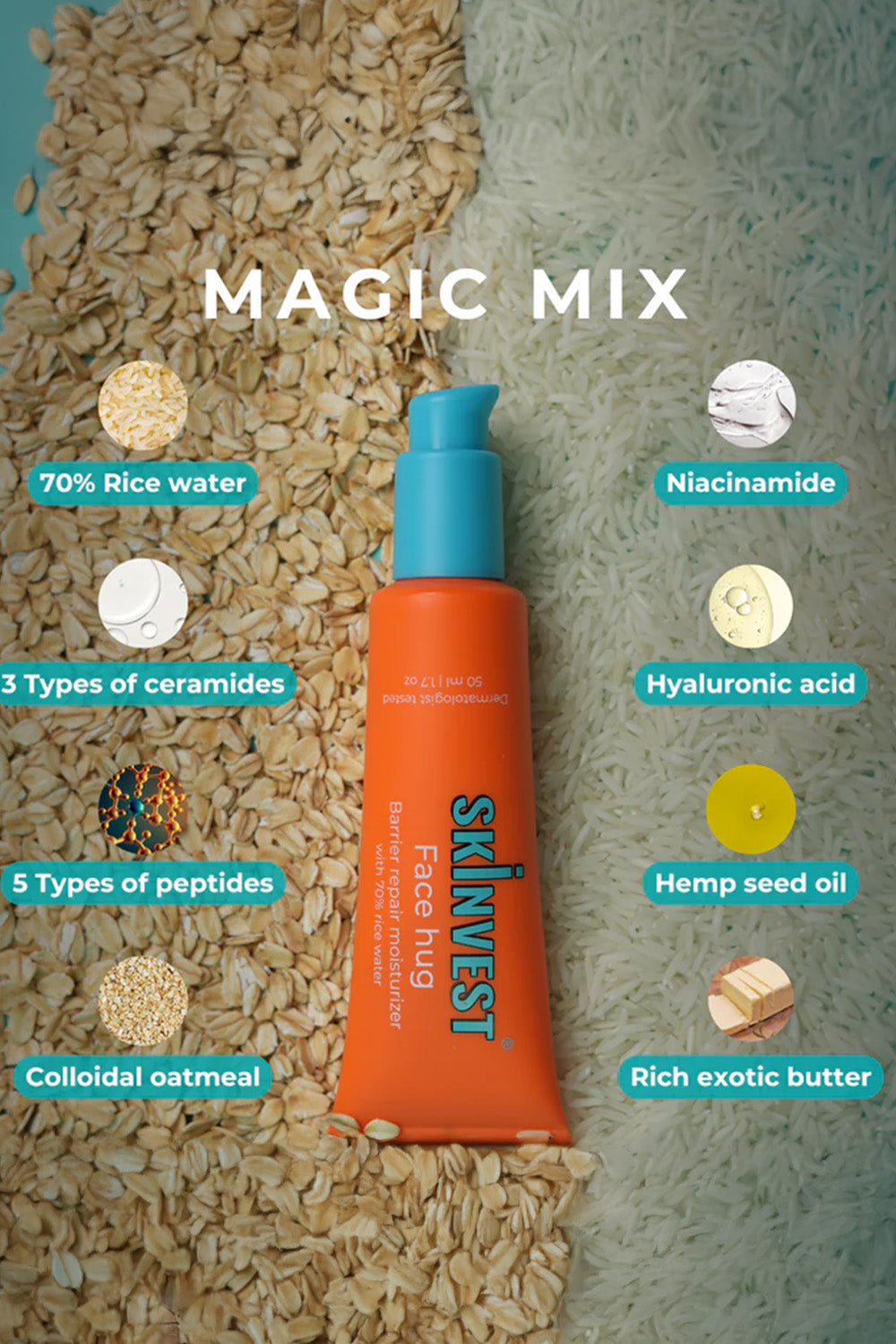 Skinvest Face Hug Face Moisturiser | For All Skin type | 50 ml